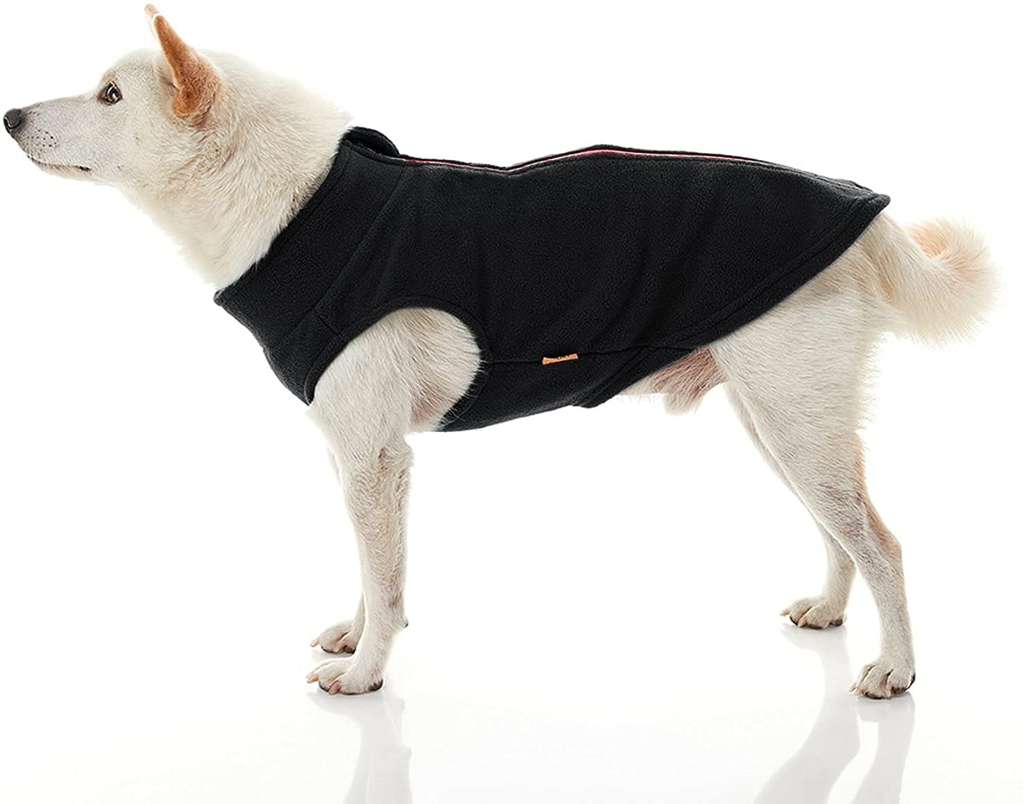 Gooby Zip Up Fleece Dog Sweater - Black, 2X-Large - Warm Pullover Fleece Step-In Dog Jacket Without Ring Leash - Winter Small Do
