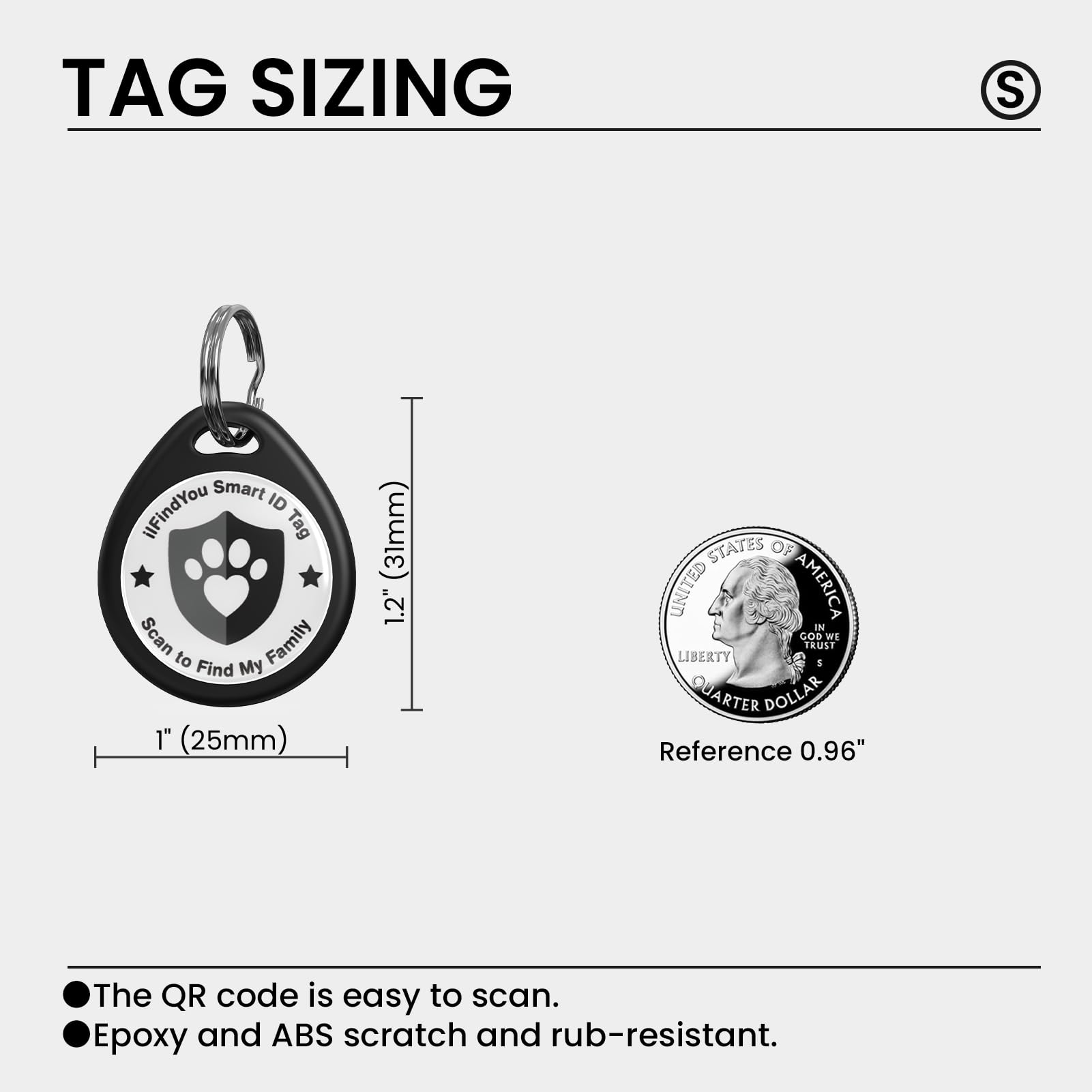 Ilfindyou Personalized Qr Code Tag For Kitten Collar, Cat Tracker With Scan Location Alerts, Black S
