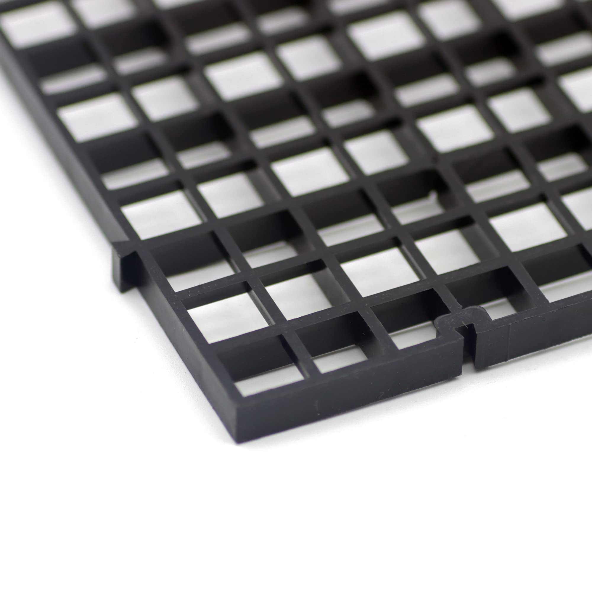 Aquarium Fish Tank Bottom Isolation 4 Pcs, Plastic Egg Crate Grid Divider Tray Egg (S 4Pcs Black)
