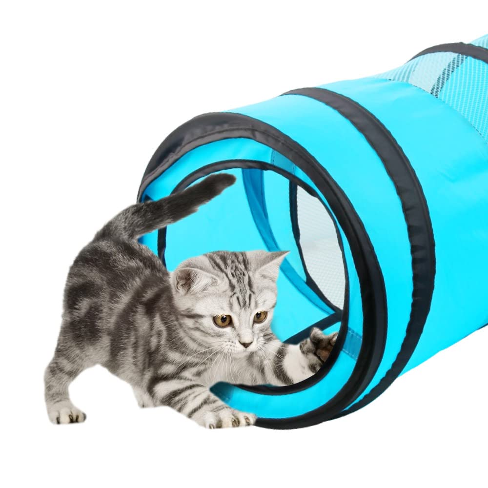 Pawise Cat Tunnel,Interactive Cat Toy,Pop Up Collapsible Cat Tunnels For Indoor Cats With Foldable Cat Cube (Tunnel Cube)