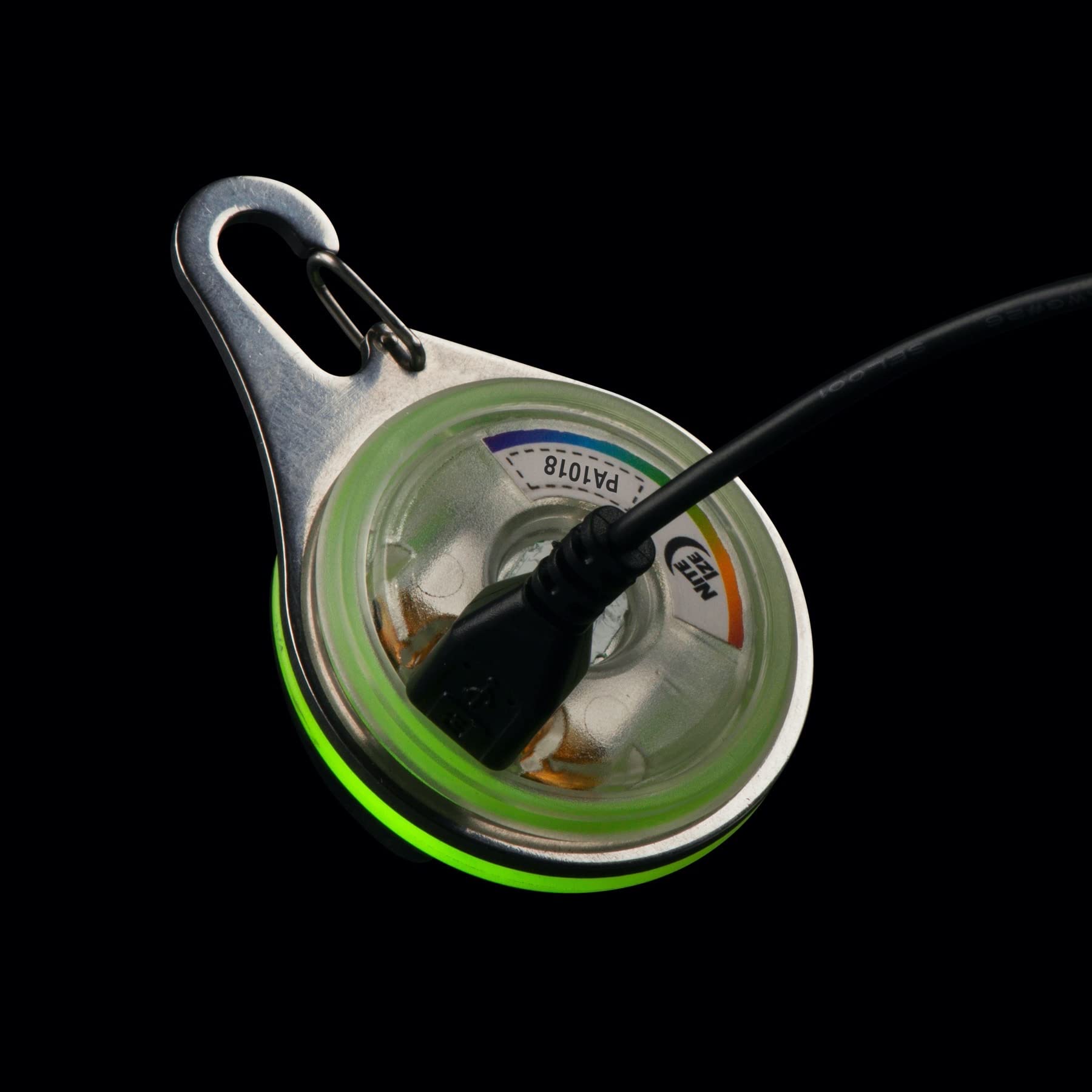 Nite Ize Spotlit Xl Rechargeable Collar Light - Carabiner Keychain Clip With Led Light - Clip Color-Changing Light For Dog Collars - Disc-O Select