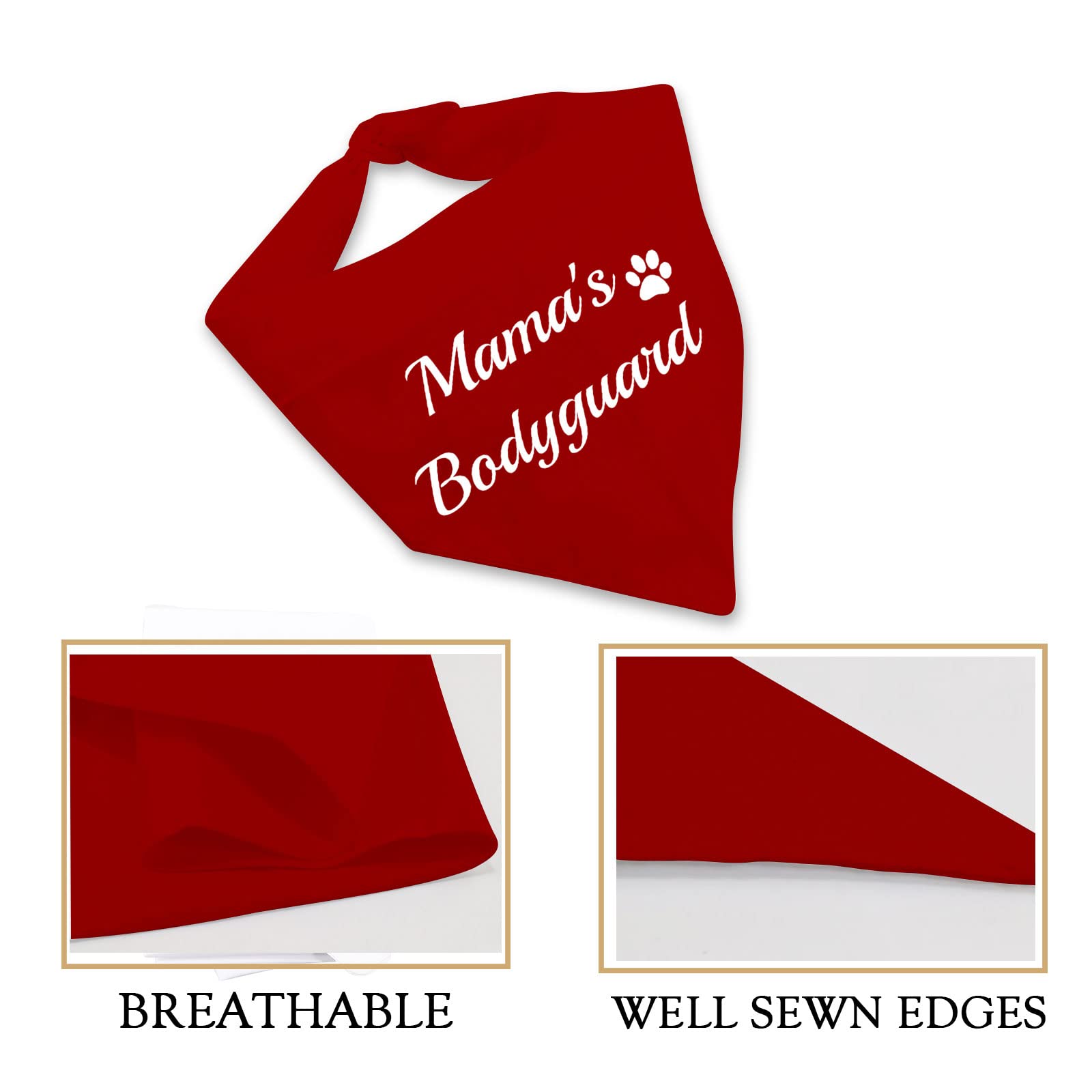 Jxgzso 1 Piece Security Dog Bandana Mama'S Bodyguard Dog Bandana Security Scarf Over The Collar Dog Bandana (Mamas Bodyguard D)