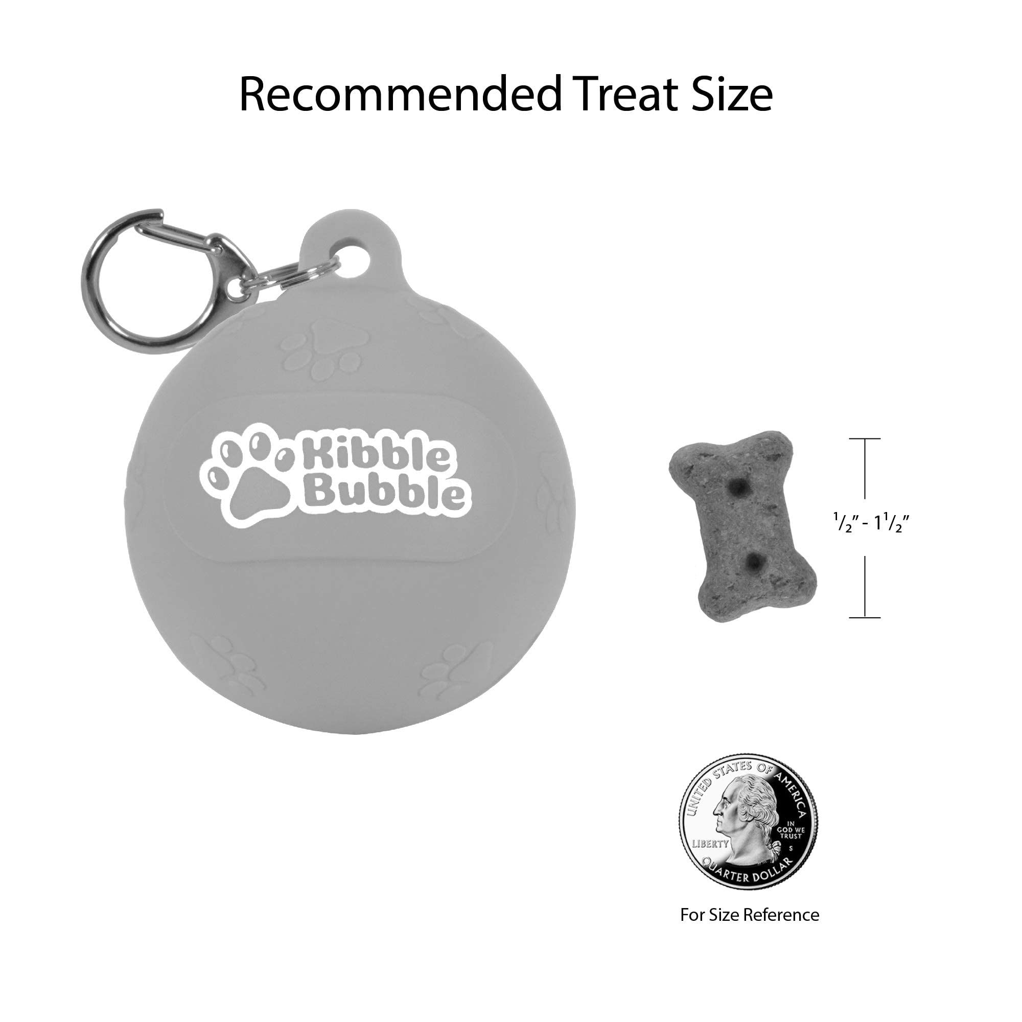 Kibble Bubble Dog Treat Pouch, Green Ball
