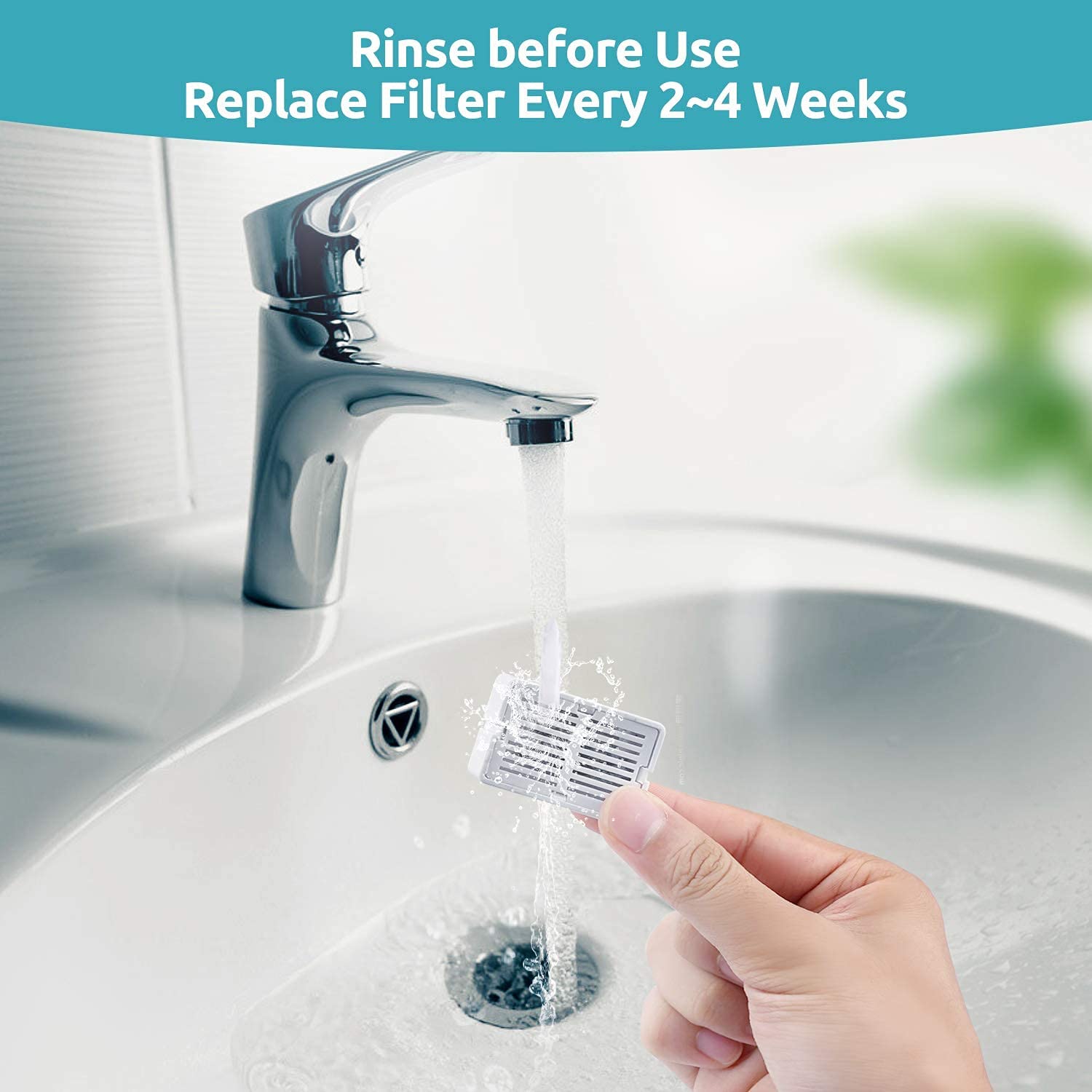 Vindox Pet Fountain Replacement Filters, 16 Cat Fountain Carbon Filters And 4 Foam Pre-Filters For Ceramic/Cupcake Pet Fountain Pet Drinking Fountain Porcelain (16 Packs)