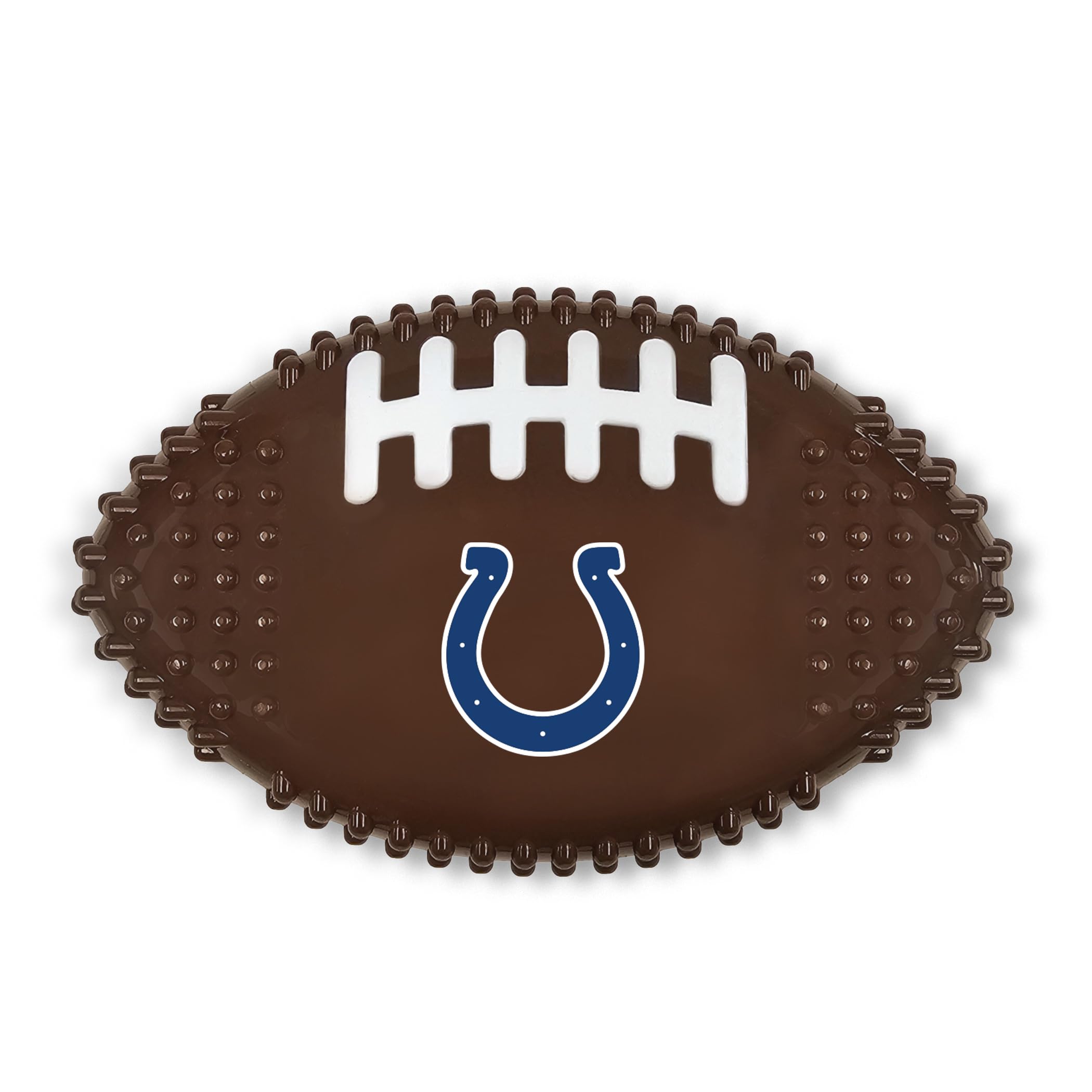 Nfl Indianapolis Colts Mega-Chew Hard Nylon Bacon-Flavored Dog Bone Football Chew Toy Interactive Tasty Fun Dog Chewy Toys Indes