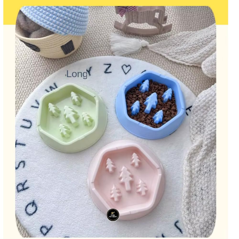 Psk Pet Mart Dog Slow Feeder Food Bowl  NonSlip Base, AntiGulping Puzzle Design Helps Prevent Bloating, Choking & Improves Di