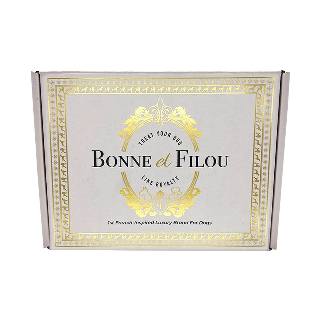Bonne et Filou Get Well Soon Dog Treats, Gourmet Gift Box, 21 Luxury Macarons, Truffles & Bone Cookies, Healthy & Delicious Snac