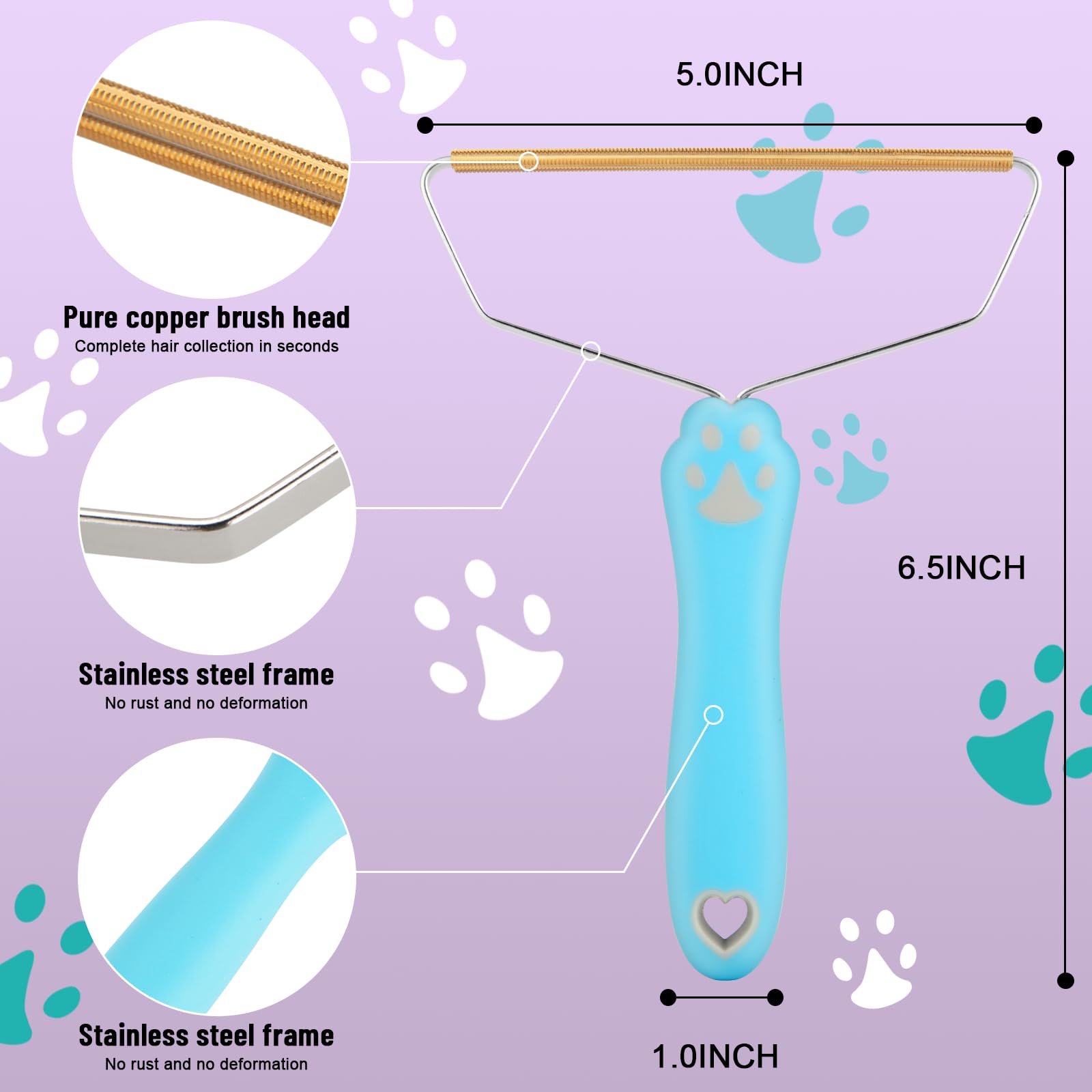 Qiguet Pet Hair Remover Dog Hair Remover - Cat Hair Remover Furniture,Carpet Rake,Pet Hair Removal Tool,Pet Hair Remover For Couch,Pet Towers,Floor Mats & Rugs - Unique Carpet Scraper & Fur Remover