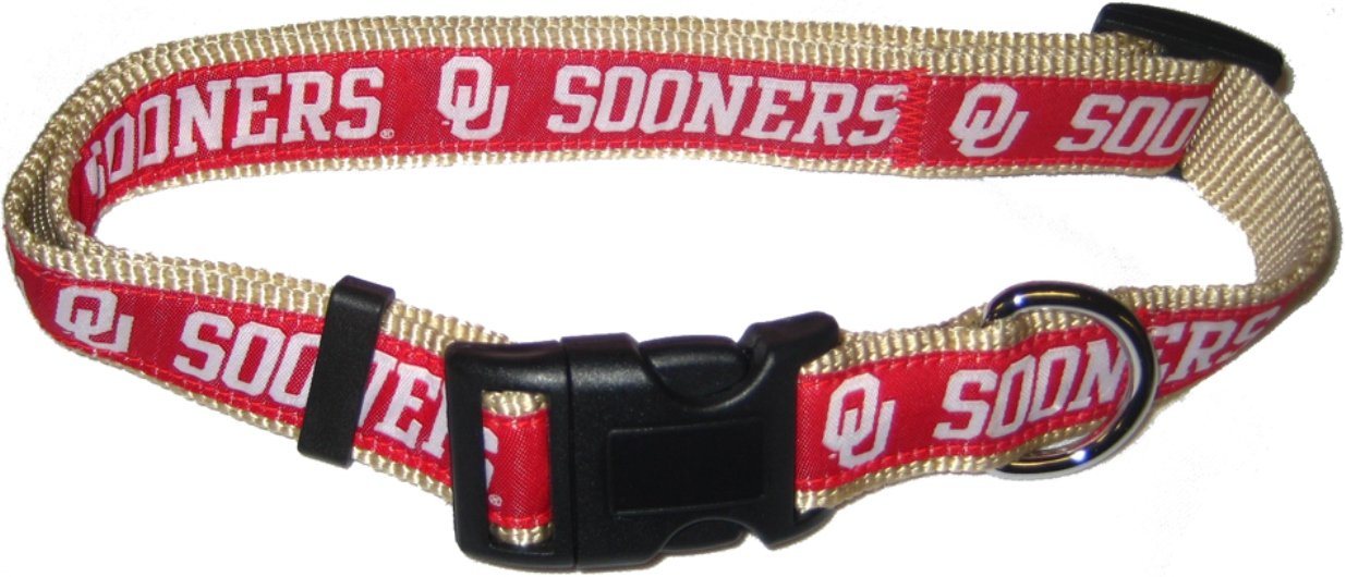 Pets First Collegiate PET Collar OLD VERSION Oklahoma Sooners Dog Collar, Size Large. Best Sports Team Collar for Dogs & Cats. A