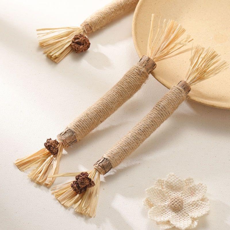 Lovely Caves Premium Silvervine Sticks Chew Toys, Natural Cat Chew Stick Toy, Teeth Cleaning, Matatabi Treat, Edible Kitty Toys 