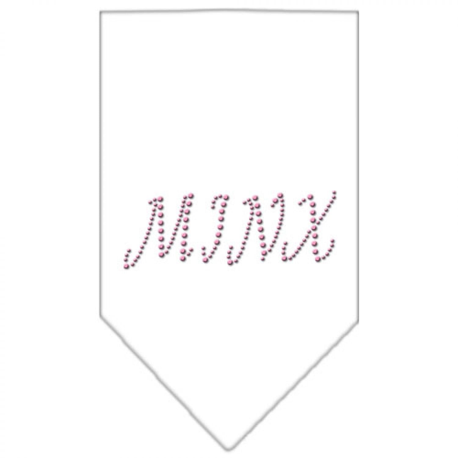 Pet and Dog Bandana Rhinestone, Minx White Large