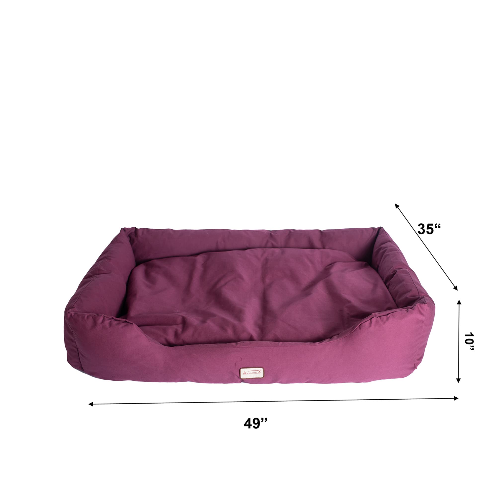 Armarkat Pet Bed 49-Inch by 35-Inch D01FJH-Xtra Large, Burgundy