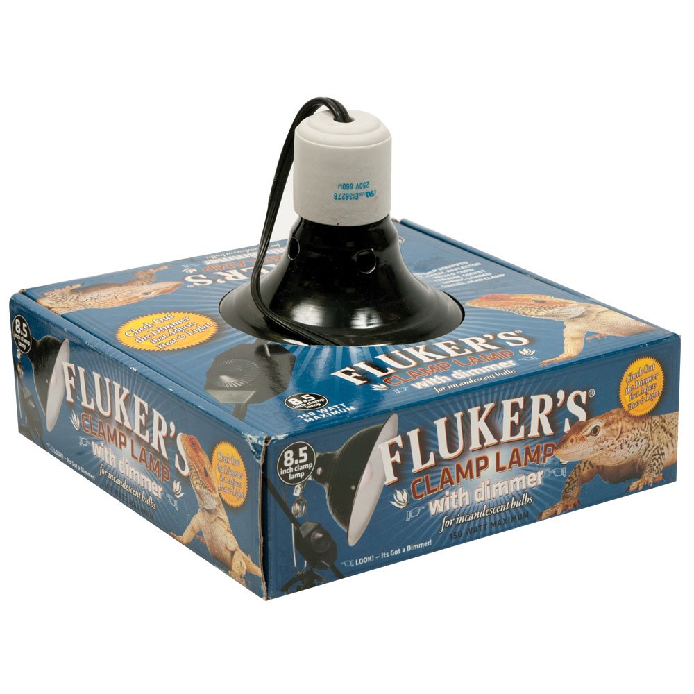 Fluker'S Repta-Clamp Lamp, Heavy Duty Clamp Light For Reptile Tanks And Terrariums, Ul/Cul Approved, Great For Reptile Basking, 150-Watt Maximum With Dimmable Switch, 8.5'