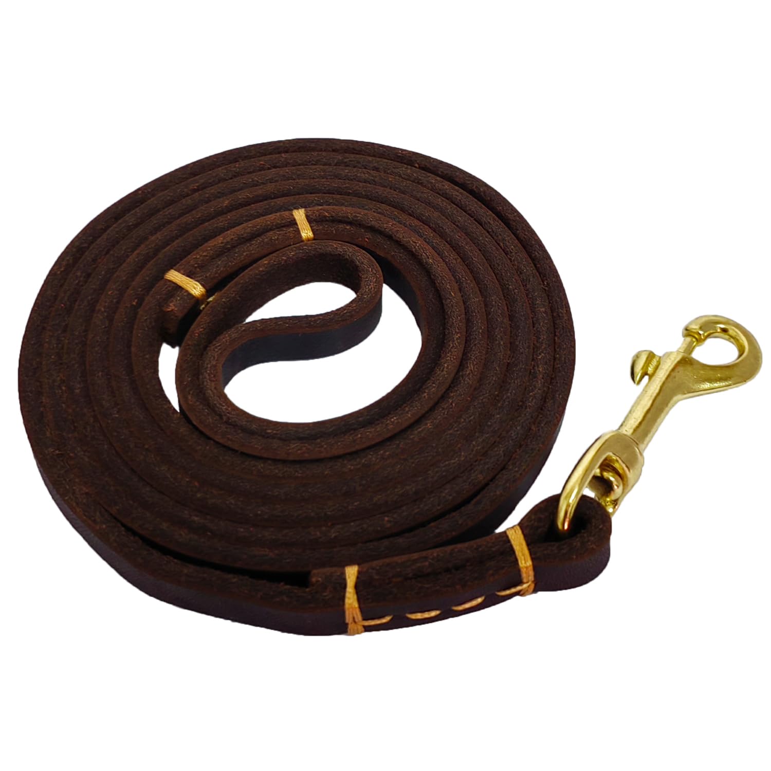 Lwbmg Leather Dog Leash For Small & Medium Dogs, 6Ft Soft Genuine Leather, Brown