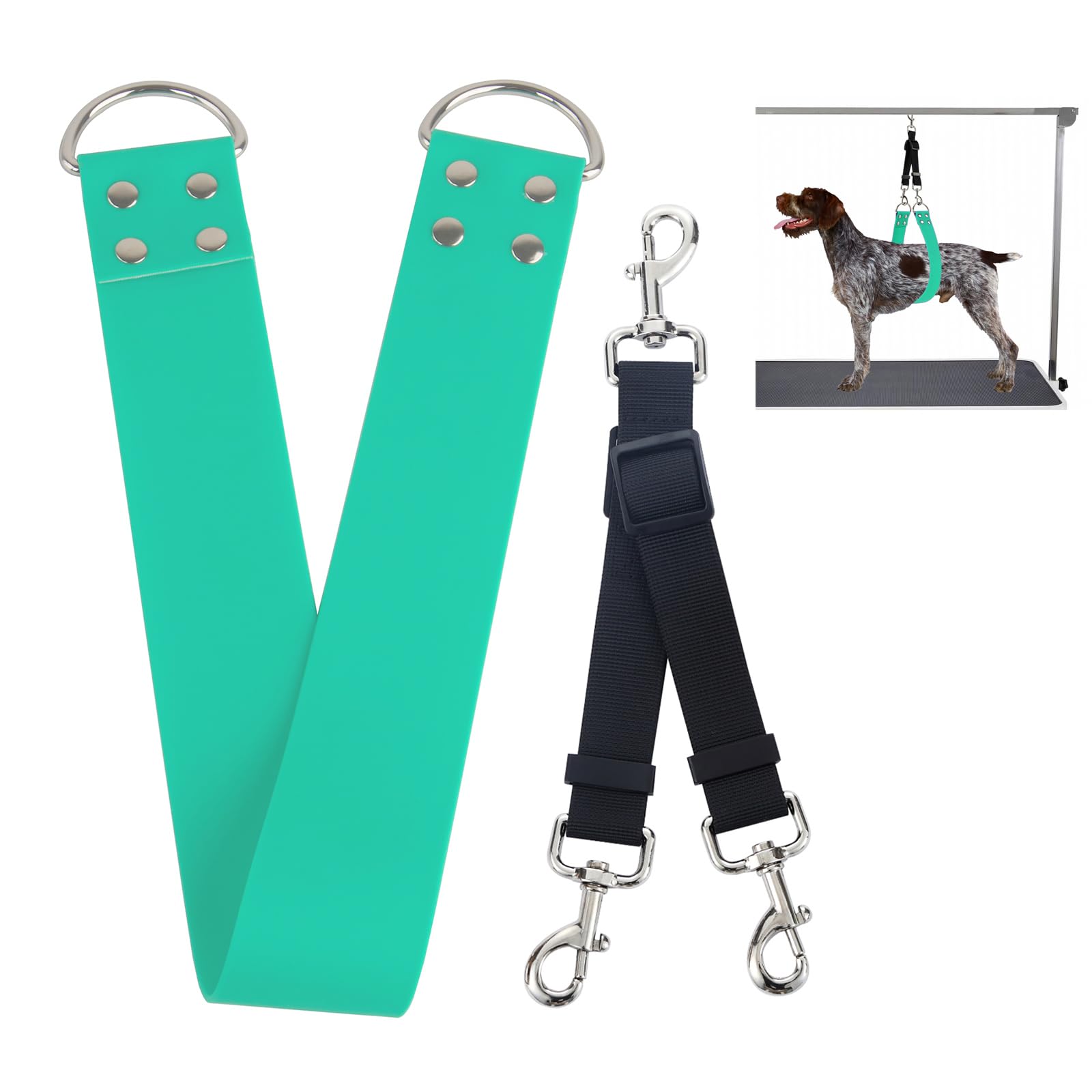 Dog Grooming Belly Band - Pet Grooming Belly Straps Groomer Belly Support 2'' Wide Waterproof Strong Pvc Dogs Loop With Adjustab