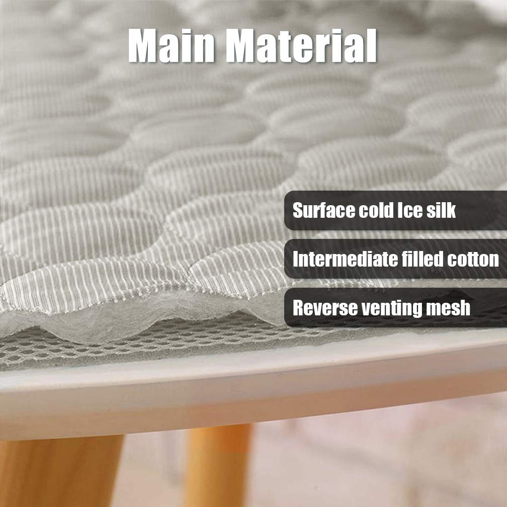 Meilimiyu Washable Dog Cooling Mat - Ice Silk Pet Self Cooling Pad Blanket For Indoor & Outdoor Car Seats