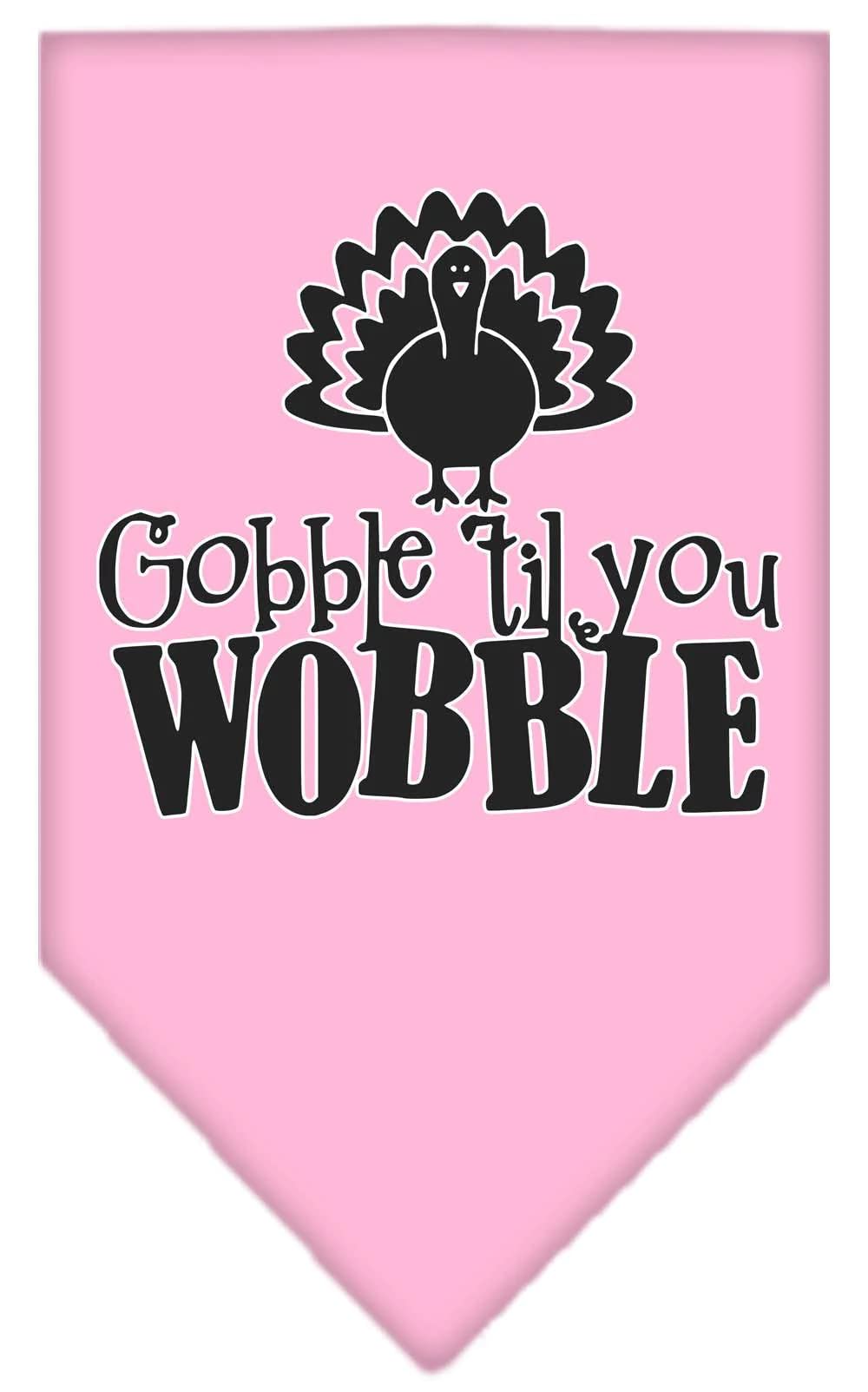Mirage Pet Product Gobble til You Wobble Screen Print Bandana Black Large