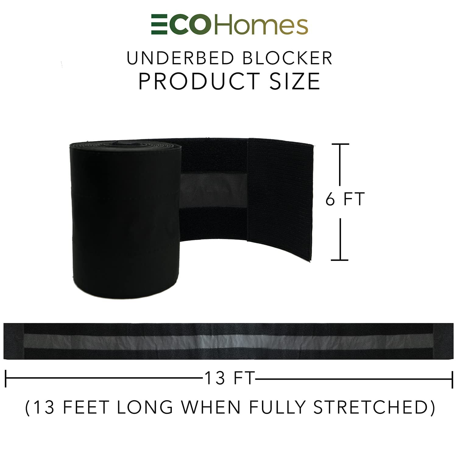 ECOHomes Under Bed Blocker for Pets - 13ft Bed Gap Blocker Keeps Toys & Pets Out from Under Furniture - Bumper for Dogs & Cats