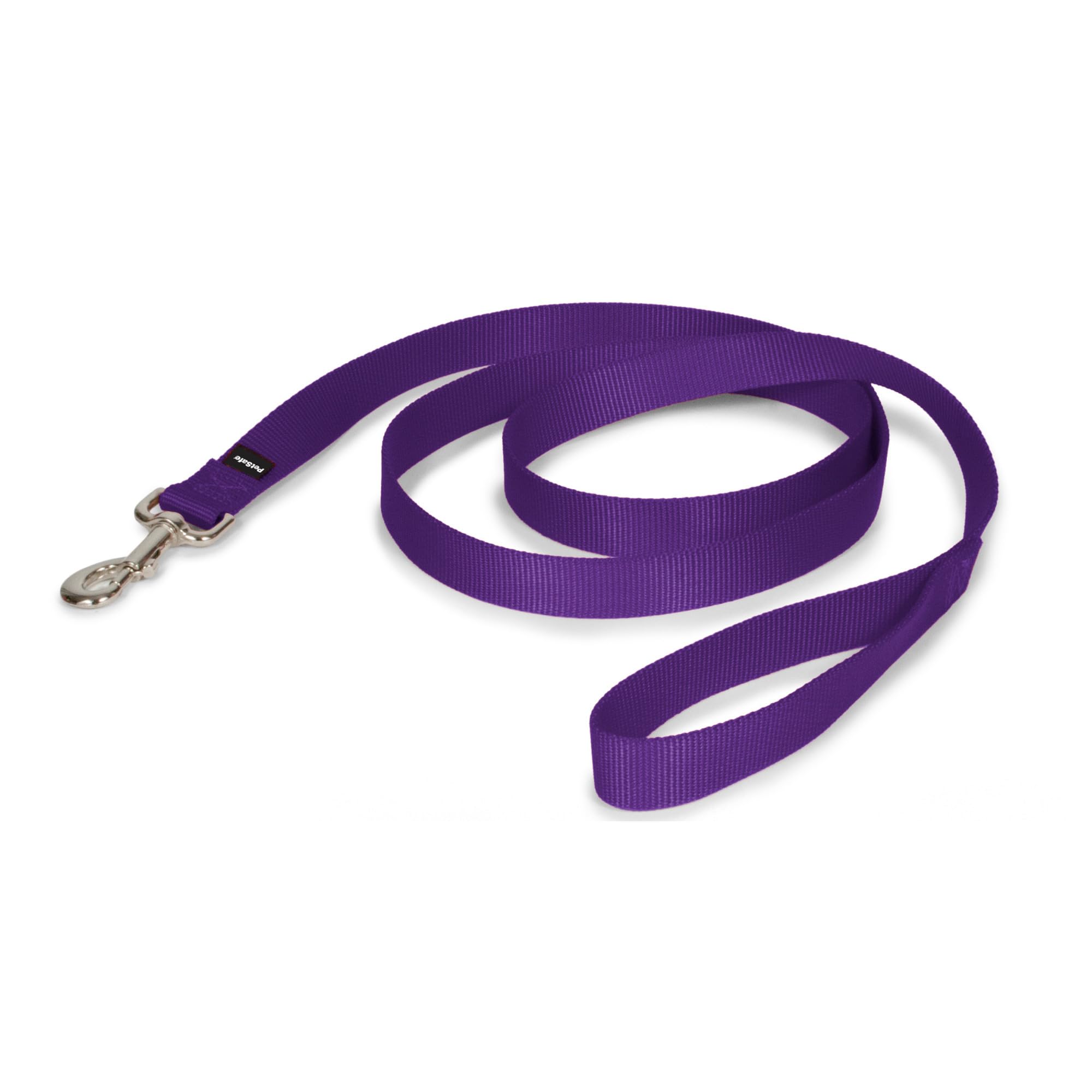 Petsafe Nylon Dog Leash - Strong, Durable, Traditional Style Leash With Easy To Use Bolt Snap - 1' X 6', Deep Purple