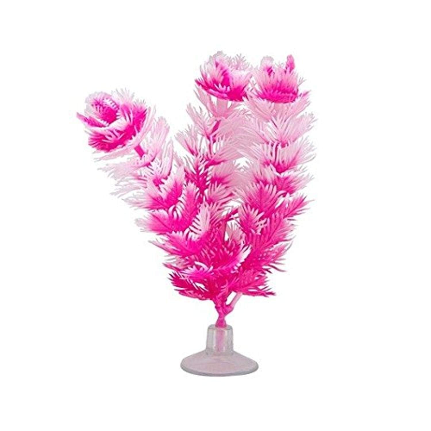 Marina Vibrascaper Fish Tank Decorations, Foxtail Plant, White, 5In, 12083