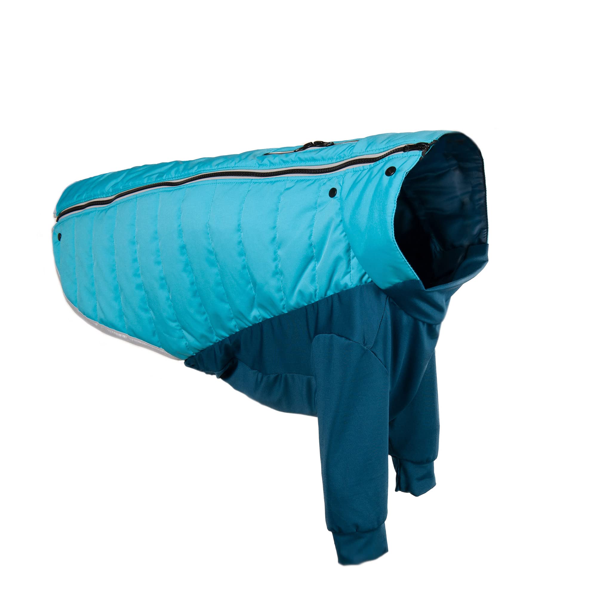 Furhaven Large Dog Coat Water-Repellent Pro-Fit Active Jacket, Washable - Aquamarine, Large