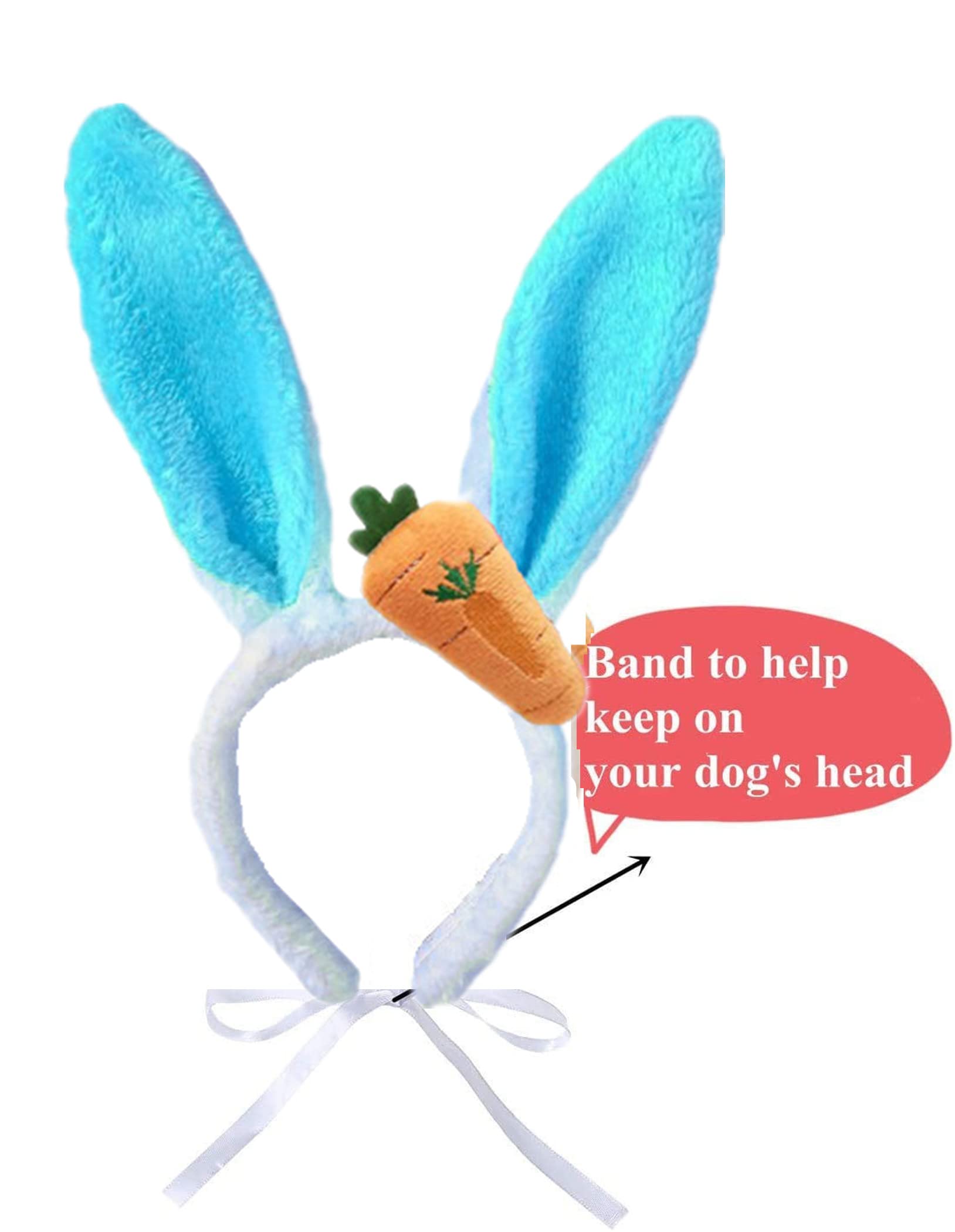 Dog Bunny Costume, Bunny Ears For Dogs, Easter Dog Bow Tie And Rabbit Tail