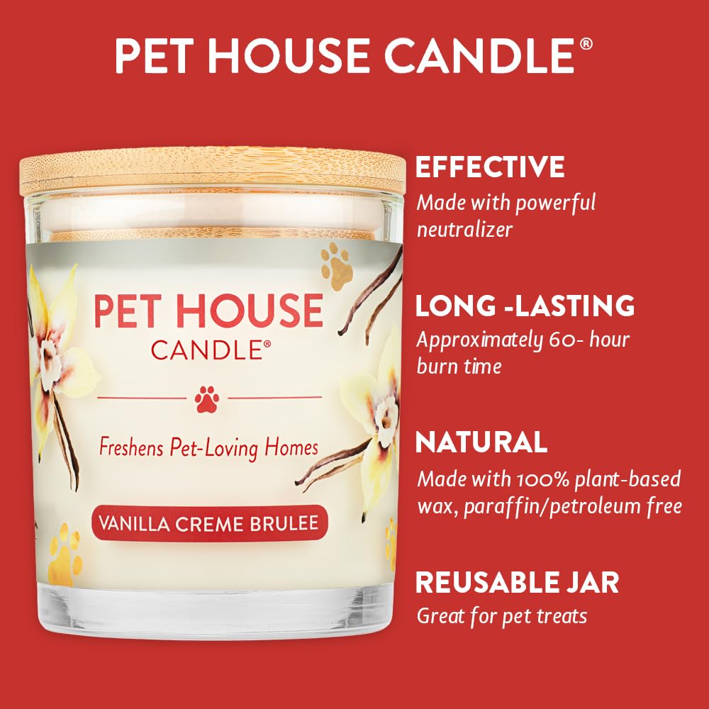 One Fur All Pet House Candle Plant-Based/Soy Candle - Clean Burning Scented Candles, Long Lasting Pet Odor Candle for Home - Van