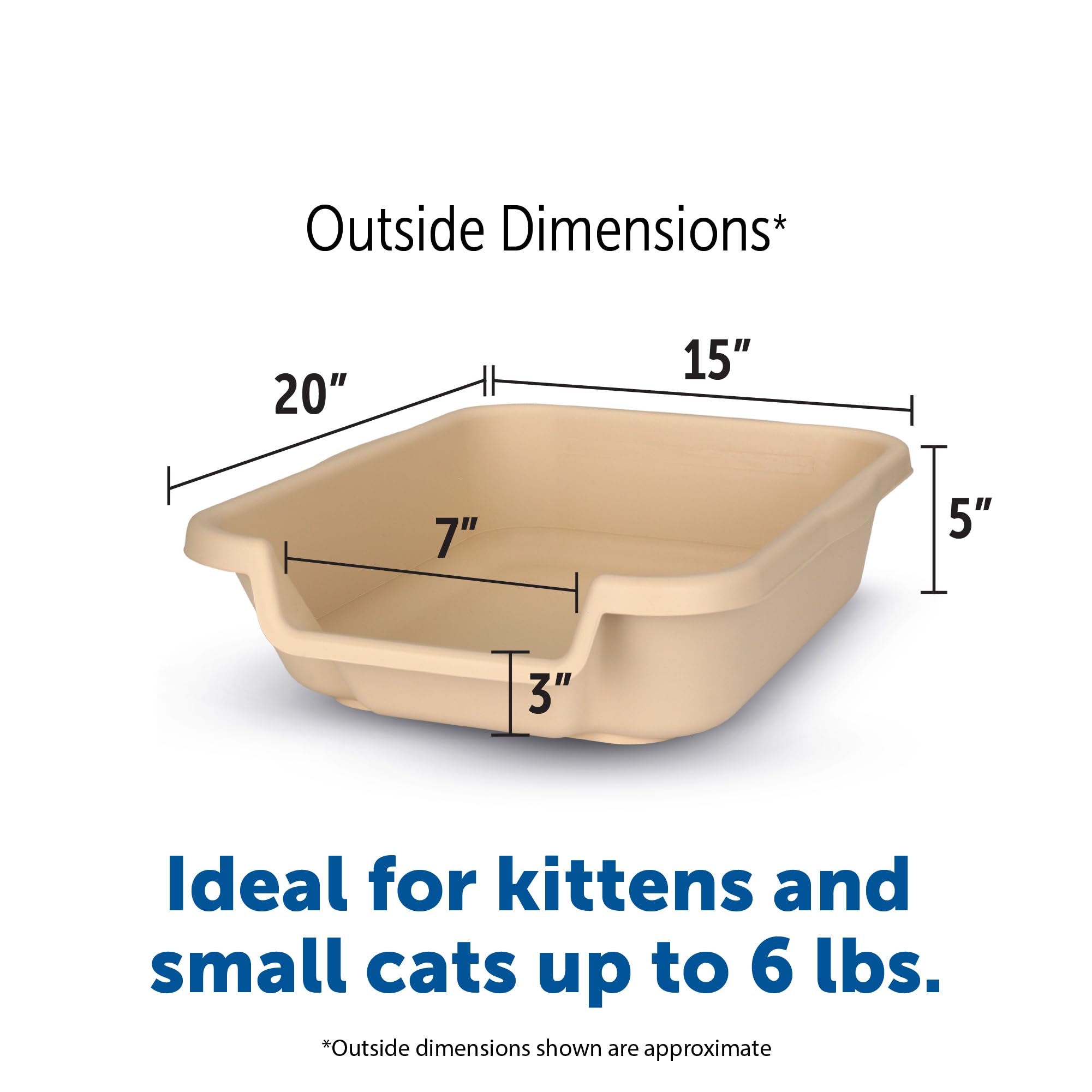 Kittygohere Senior Cat Litter Box 1 Pack, Small Beach Sand Low Entrance Kitty Litter Box, Sized For Cats Comfort, Perfect For Se