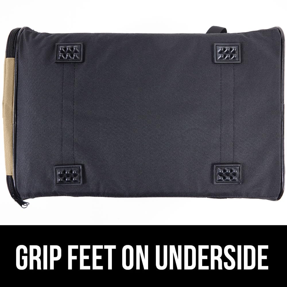 Gorilla Grip Airline Travel Cat Carrier Bag Up To 15 Lbs, Breathable Mesh Collapsible Pet Carriers For Small, Medium Cats, Small Dogs, Puppies, Portable Kennel With Soft Washable Waterproof Pad, Beige