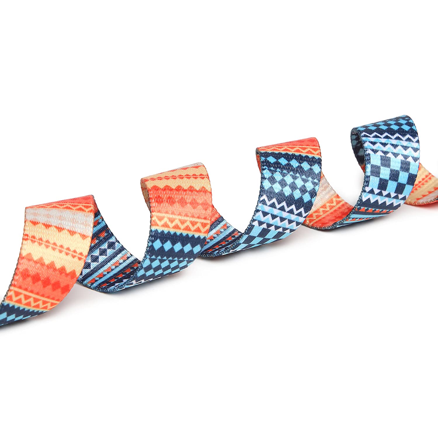 Suredoo Adjustable Dog Collar With Patterns, Ultra Comfy Soft Nylon Breathable Pet Collar For Small Medium Large Dogs (S, Bohemian Orange)