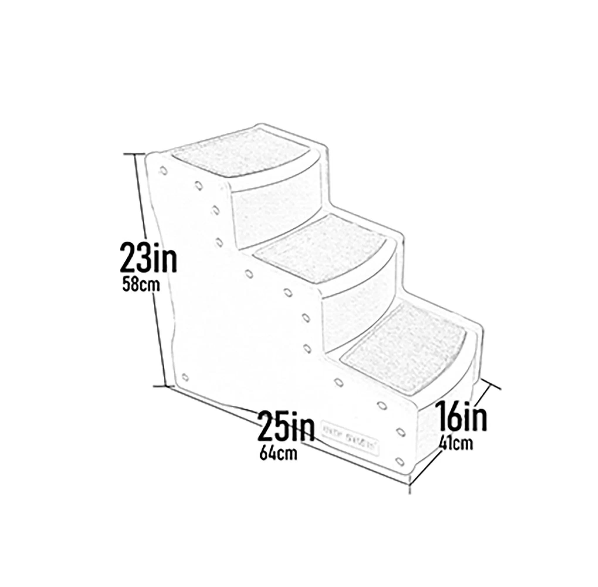Pet Gear Easy Step Iii Pet Stairs, 3 Step For Cats/Dogs, Removable Washable Carpet Treads, For Pets Up To 150Lbs, No Tools Requi