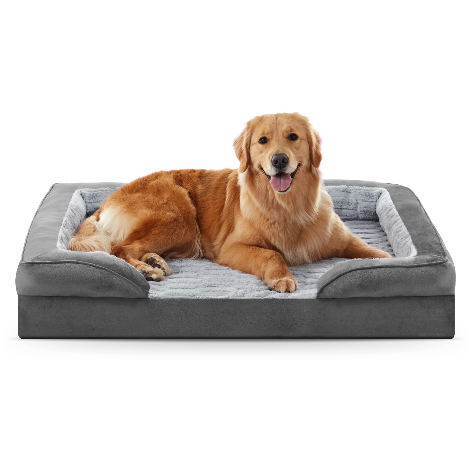 Furtime Orthopedic Dog Beds Large Sized Dog, Xl Washable Dog Sofa Bed For Large Dogs, Comfy Supportive Egg-Crate Foam Pet Couch 
