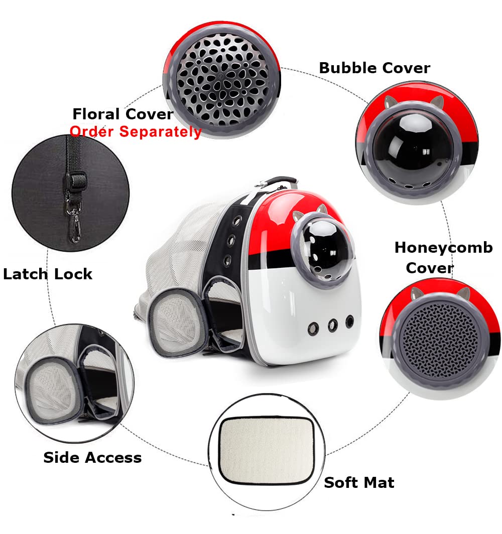 Expandable Cat Carrier Backpack With Catnip Toys, Backpack For Cats Kitten Small Puppy, Airline Approved Cat Bubble Backpack, Sp