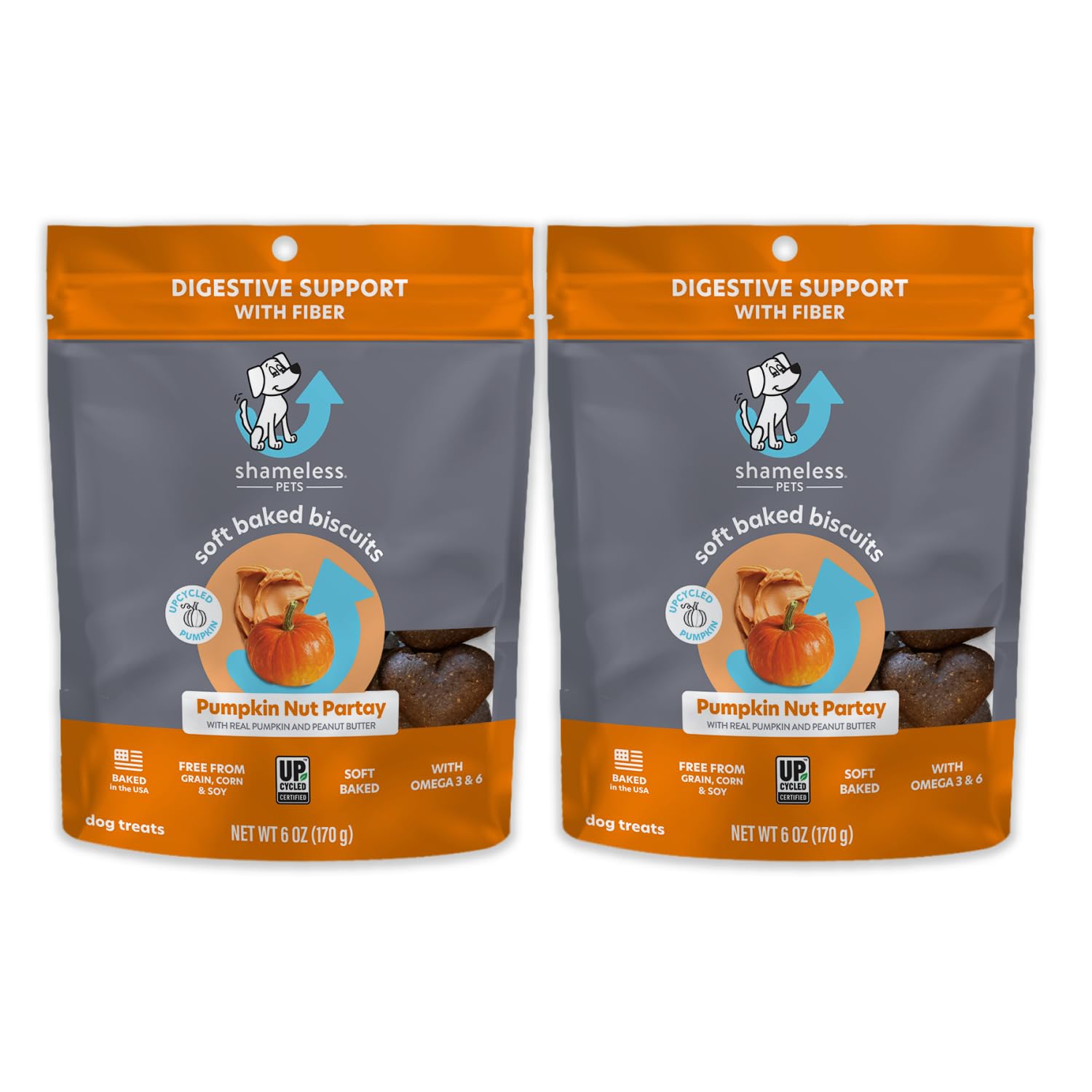 Shameless Pets Pumpkin Nut Par-Tay Soft-Baked Biscuit, 6 OZ