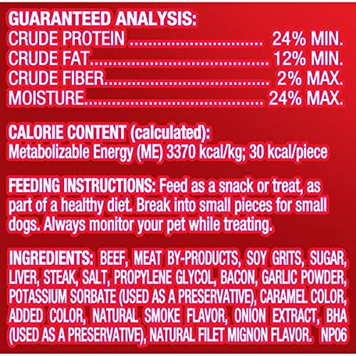 Pup-Peroni Filet Mignon & Bacon Flavor Dog Treats, 5.6 Ounce (Pack of 8)