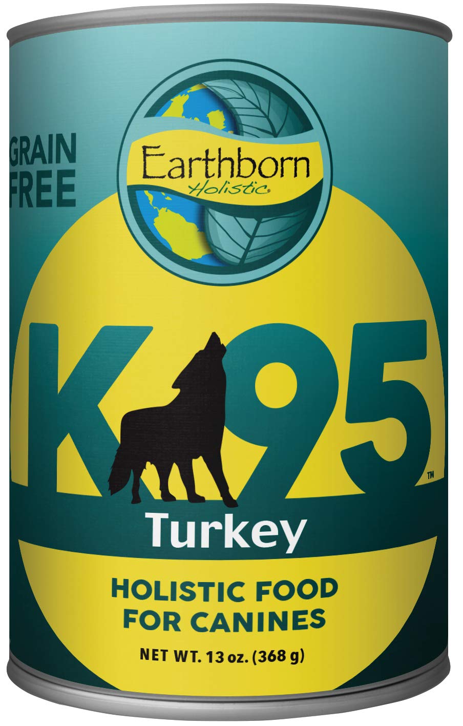 Earthborn Holistic K95 Turkey Recipe Grain-Free Canned Moist Dog Food 13 oz Can