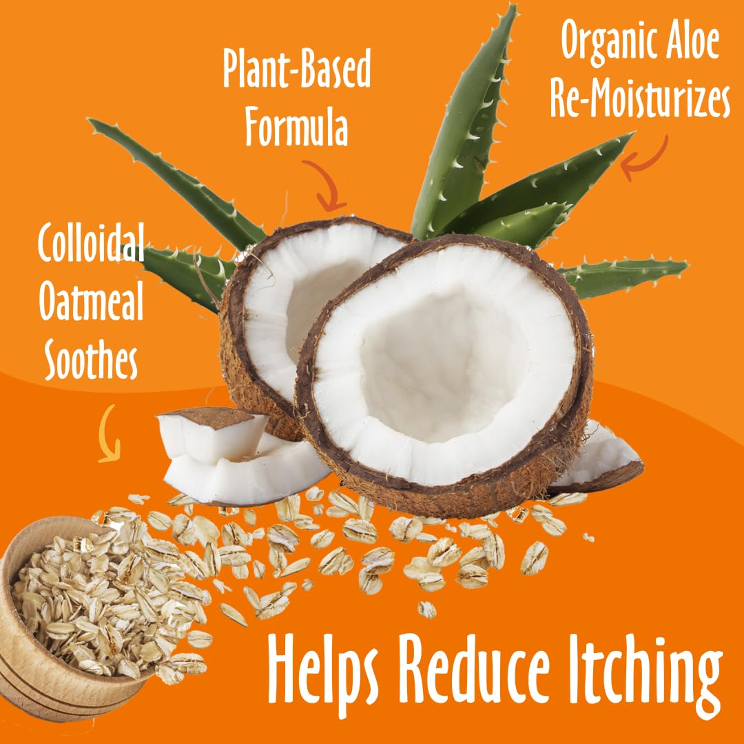 earthbath, Oatmeal & Aloe Dog Shampoo - Oatmeal Shampoo For Dogs, Itchy, Dry Skin Relief, Dog Wash, Made in USA, Cruelty Free, F