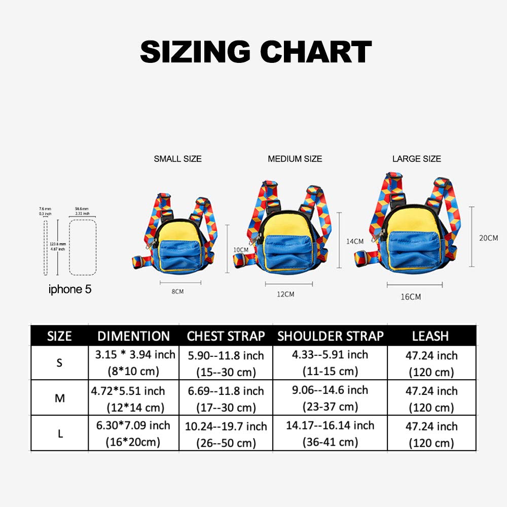 Icicecream Colorful Lightweight Dog Backpack With Free Leash Adjustable Cute Water Repellent Harness With Breathable Mesh Material Saddle Bag For Small, Medium & Large Dogs Outdoor Hiking(Yellow)