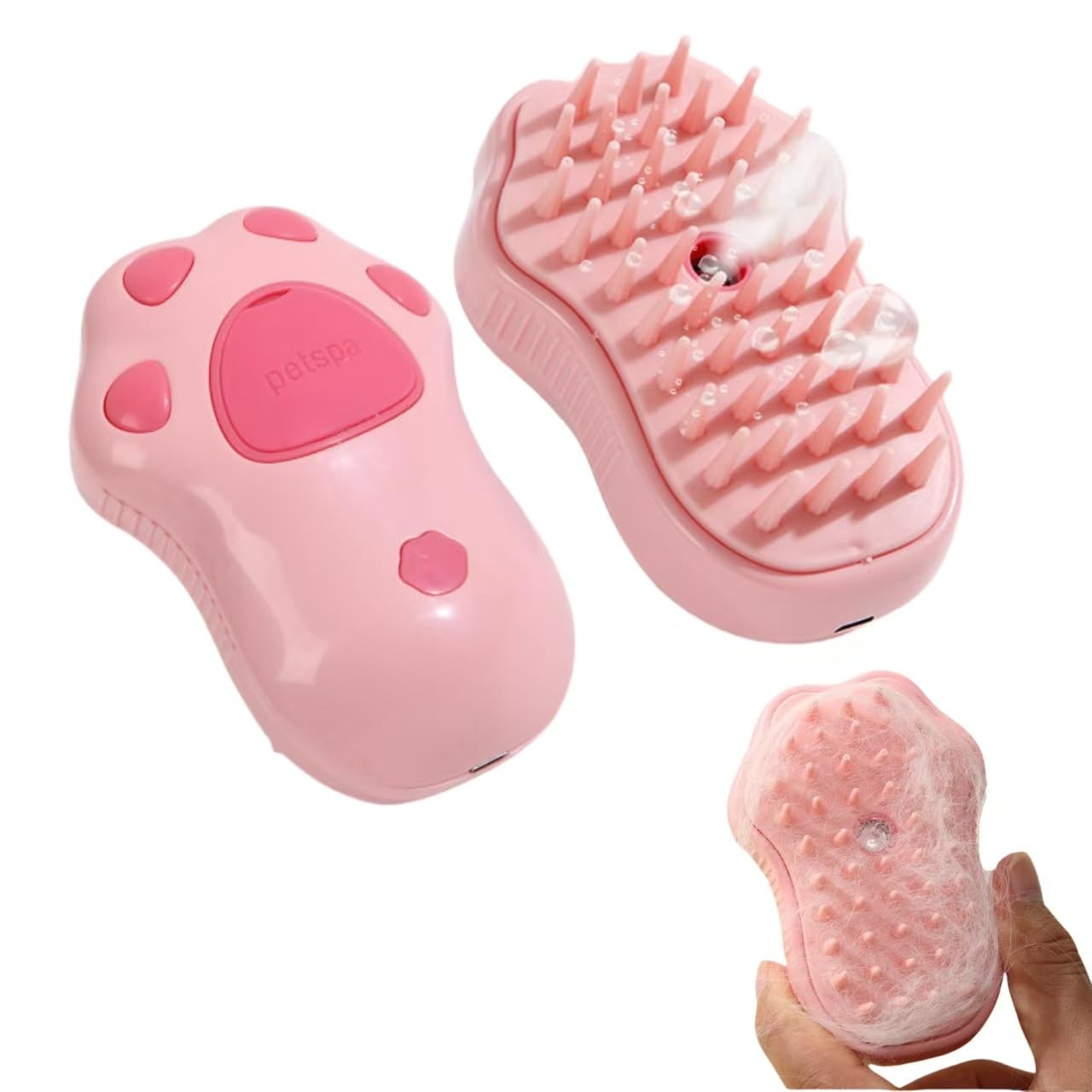 Cat Steam Brush For Shedding - 4 In 1 Cat Steam Brushes For Indoor, Zen Brush For Cats, Pet Spray Hair Removal Comb, Spritz Defu