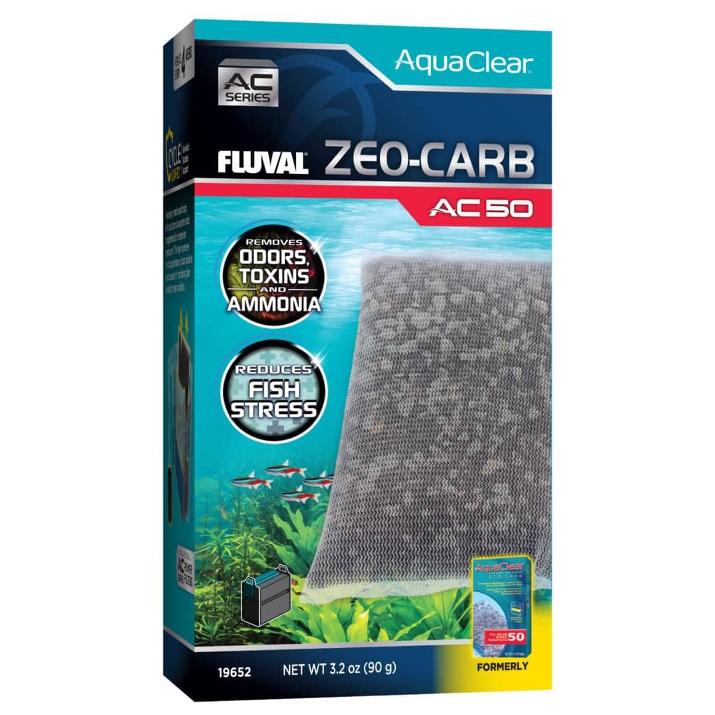 Fluval - Zeo-Carb for AC50 Power Filter, 3.2 oz / 90 g - Promotes Clear Water, Improves Fish Health, for Use in Freshwater & Sal