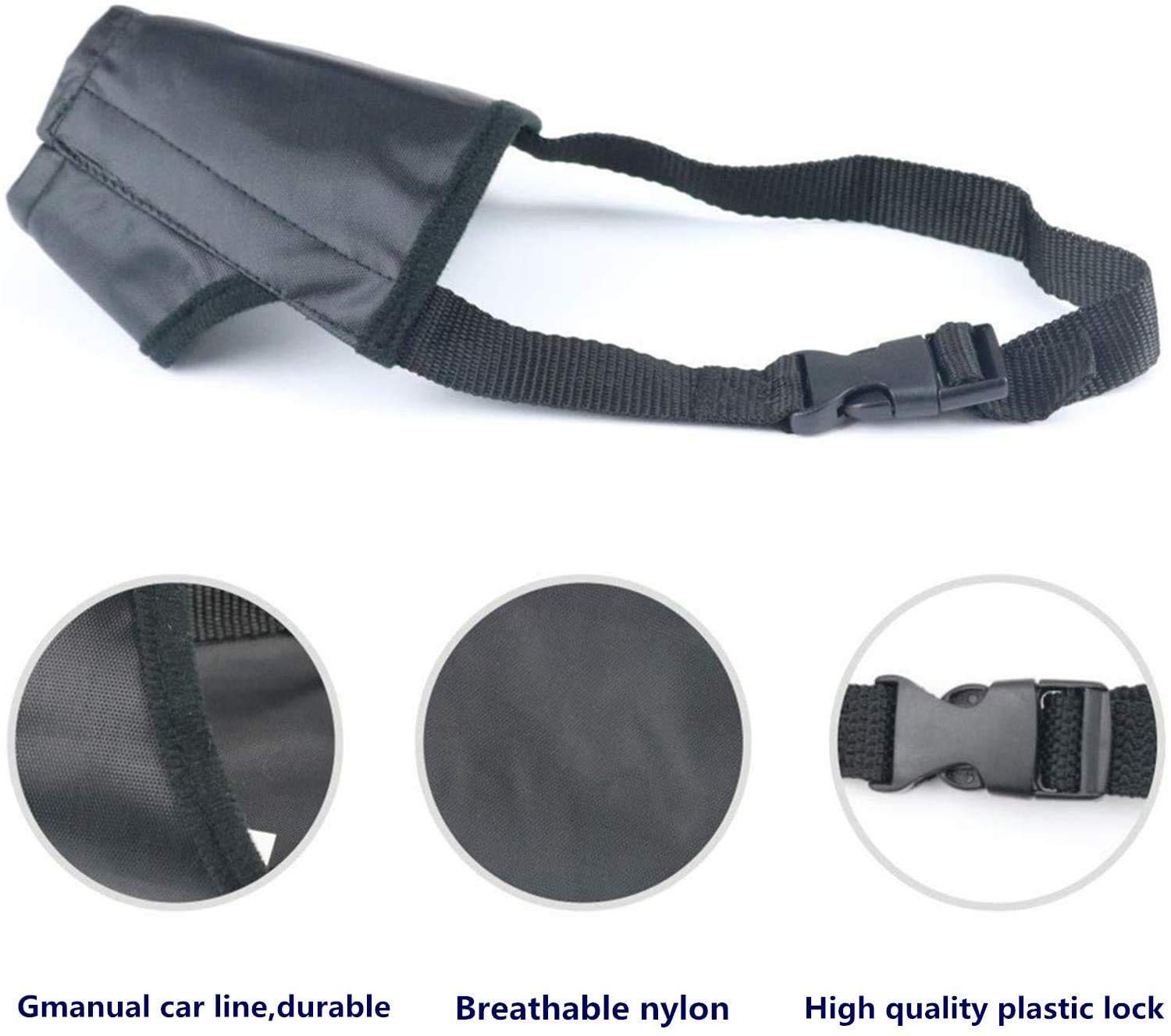 Jyhy Dog Muzzles Suit - 7Pcs Dog Muzzles Adjustable Quick Fit Pet Muzzle Prevent From Biting Barking And Chewing For Small Medium Large Dogs (Red #)