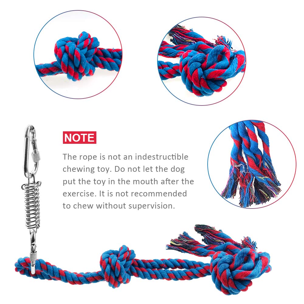 Dog Tug Toy, Outdoor Hanging Bungee Dog Toy, Interactive Spring Dog Tree Toy For Tug Of War, Bite Training, Pull Exercise, Puppy Interactive Bite Training, Solo Play, Blue
