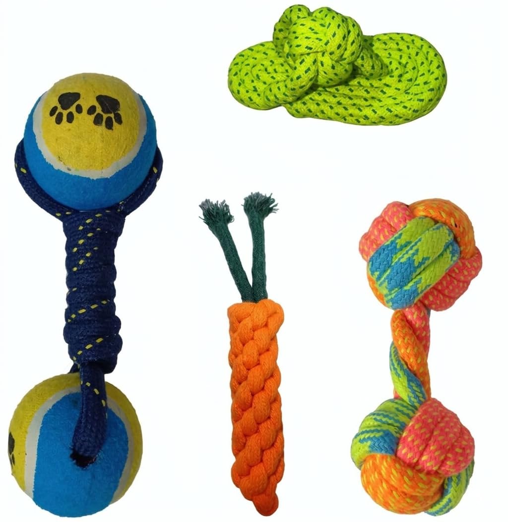 Agirav Chew Toys Cotton, Rubber Ball, Chew Toy, Rubber Toy, Training Aid For Dog
