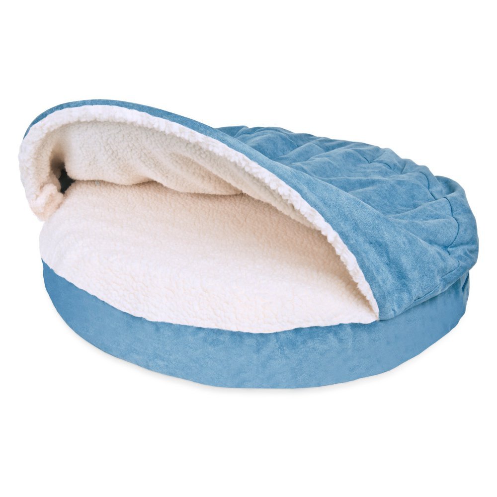 Furhaven 26 Round Orthopedic Dog Bed for Medium/Small Dogs w/ Removable Washable Cover, For Dogs Up to 30 lbs - Sherpa & Suede S