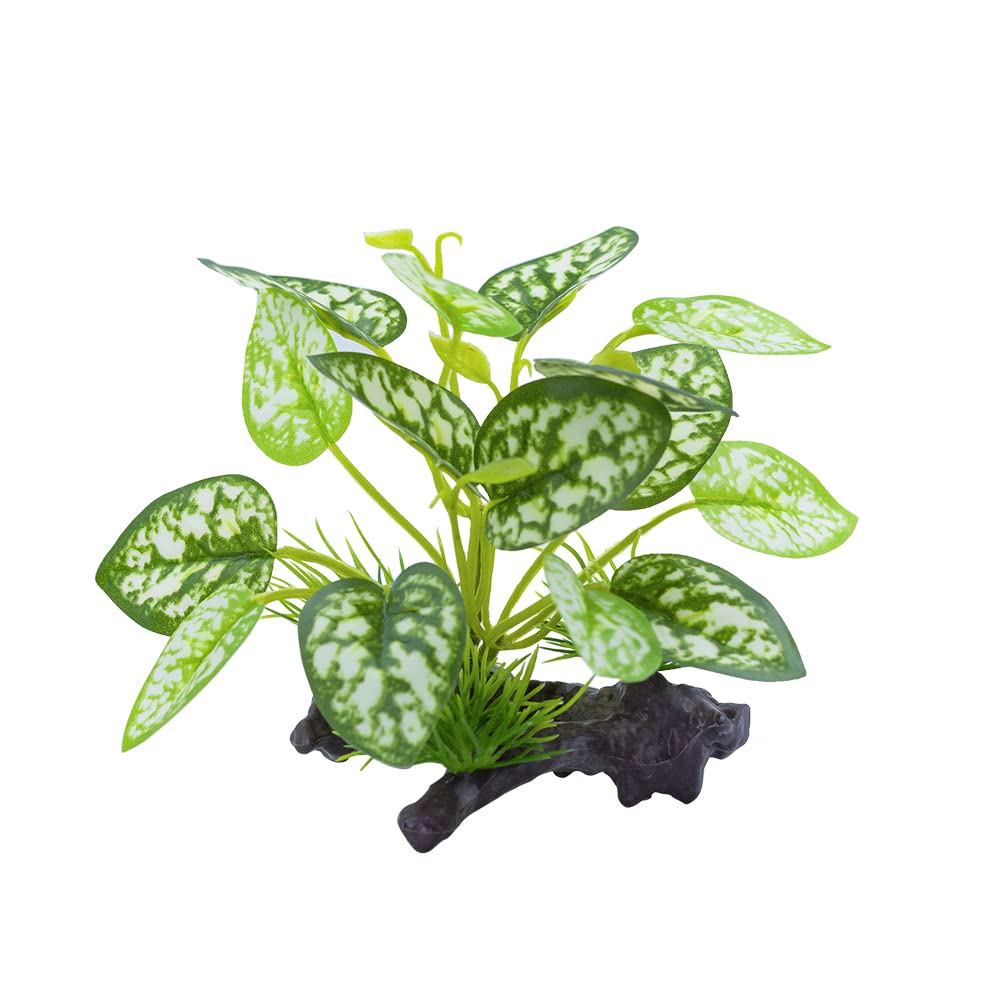 MRTIOO Reptile Artificial Plants, Terrarium Plants Decorations Supplies, Amphibian Habitat Hideout Tank Accessories, Rainforest