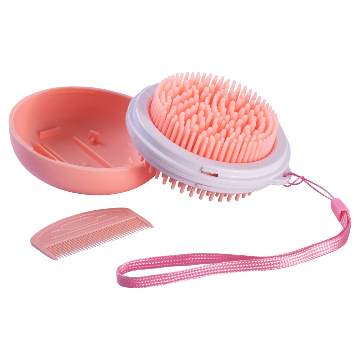 Pet Life ® 'Bravel' 3-in-1 Travel Pocketed Dual Grooming Brush and Pet Comb