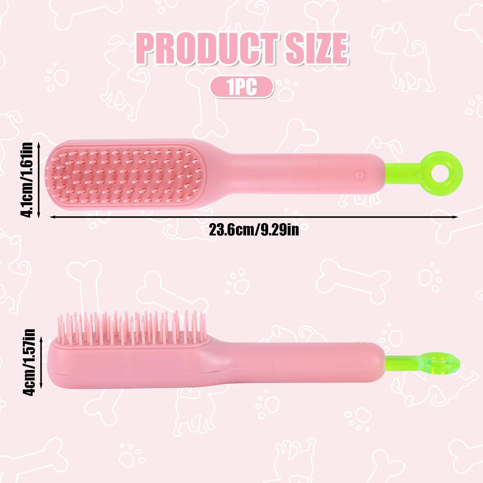 Retractable Puppy Brush, Small Soft Dog Yorkie Pet Hair Remover Brush Gentle Puppy Hair Brushes Grooming Bunny Supplies For Shih