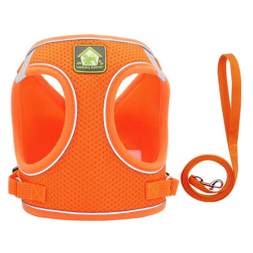 Feimax Dog Harness And Leash Set, No-Pull Breathable Soft Mesh Puppy Vest Reflective Adjustable Pet Harnesses For Small Medium Dogs And Cats - Outdoor Easy Control For Walking