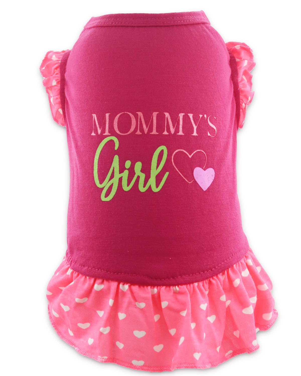 Cute Small Girl Dog Clothes Dogs Dresses For Girls Puppy Dress For Female Small Dogs With Mommy'S Girl Print, Xs