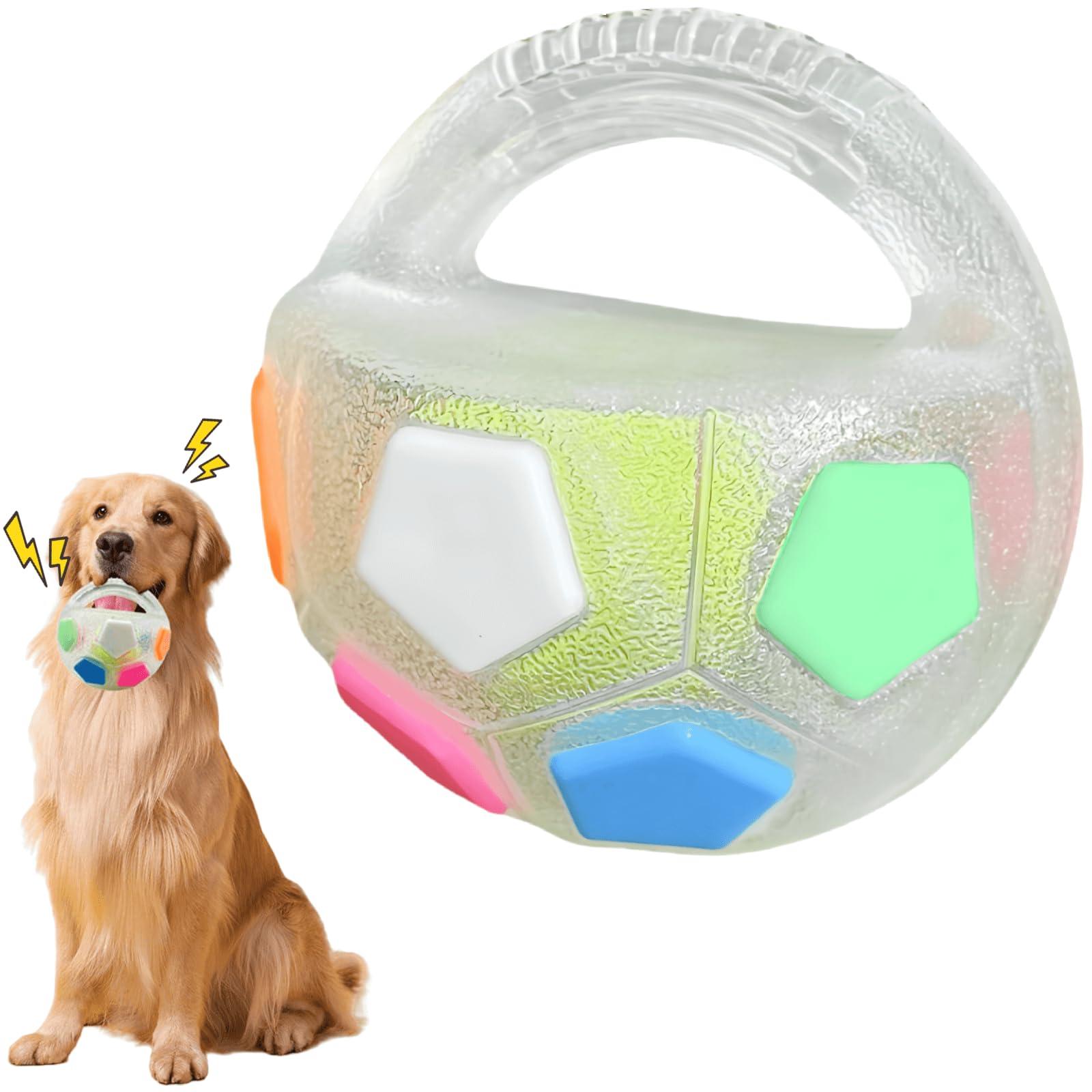 Jatmira Tough Durable Ball Toy For Aggressive Chewers Ball In Bottle Strong Rubber Football Dog Chew Fetch Toy For Medium Large 